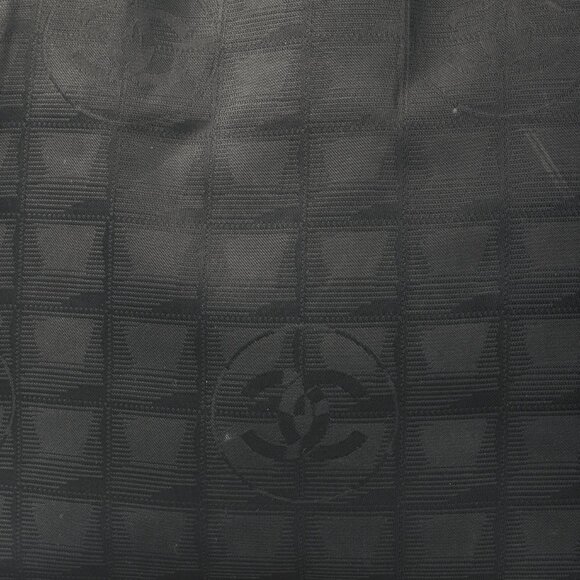 Chanel Travel Line Black Nylon CC-Jacquard Tote - Picture 8 of 10